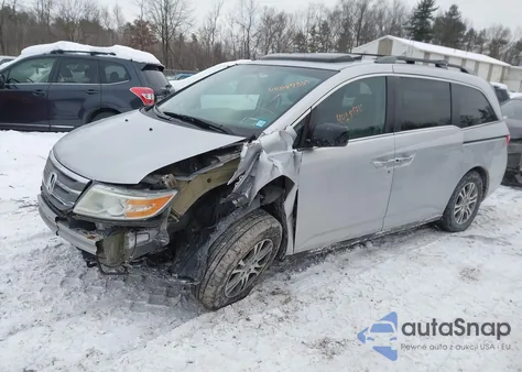 2013 Honda Odyssey Ex-L from USA, damaged, VIN 5FNRL5H69DB046874